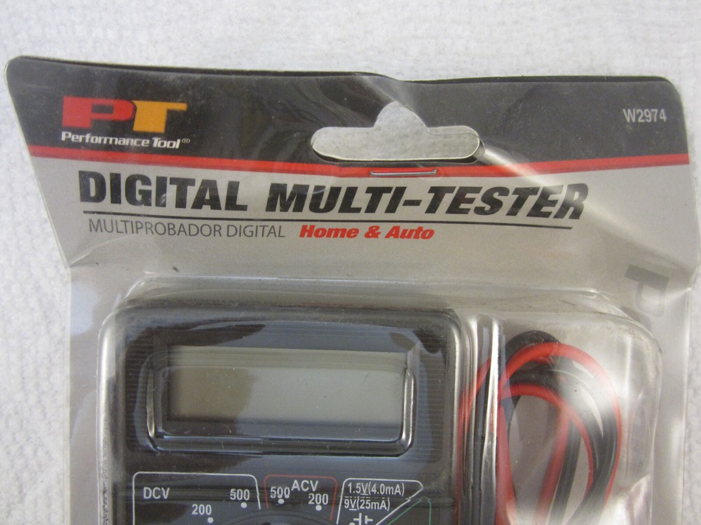 Performance Tool W2974 Digital Multi Tester New