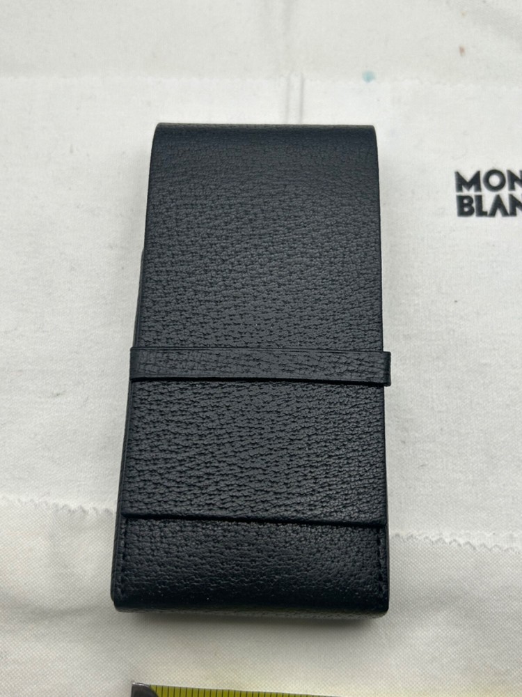 Levenger Leather hard case, for 4 pens-Mint