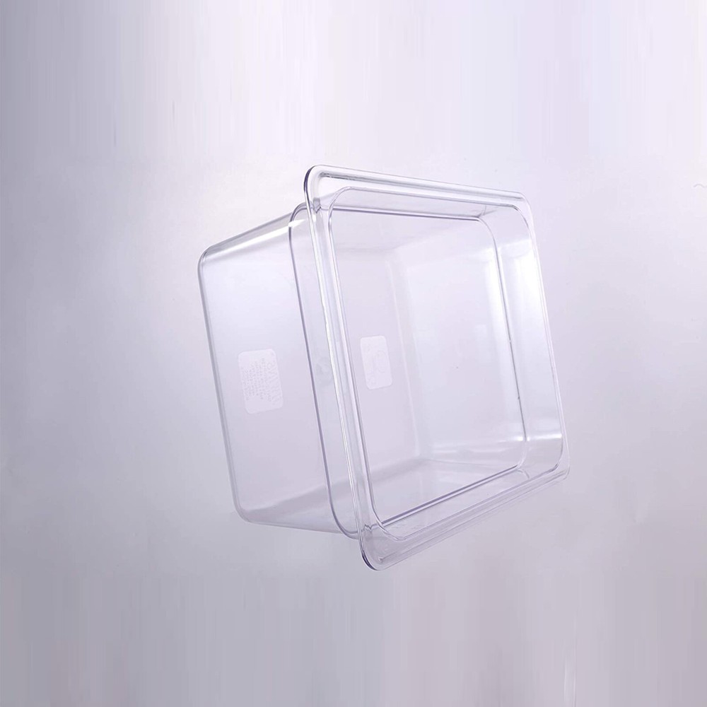 Hakka 6 Pack 1/2 Size Food Pan 2.5" Deep Clear Polycarbonate Storage Table Pan
