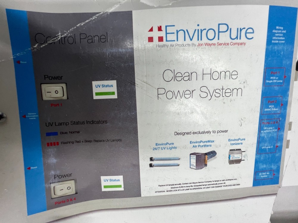 EnviroPure Clean Home Power System Control Panel 103337
