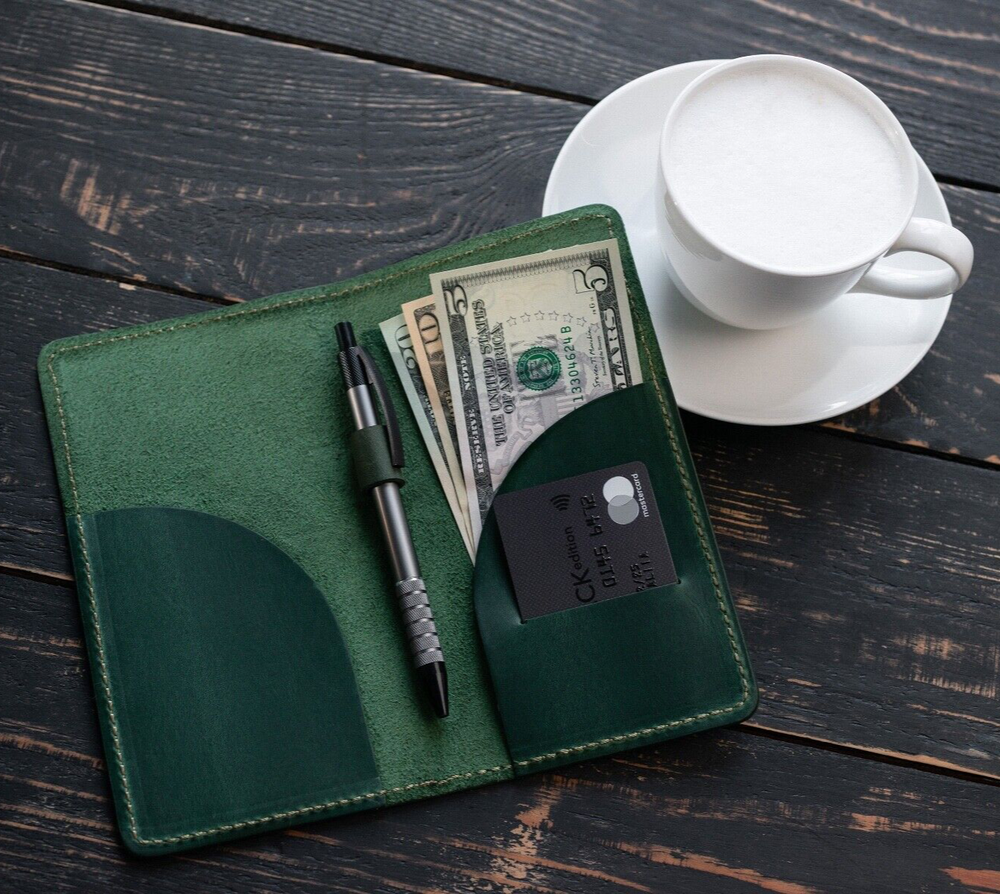 Leather check presenter Restaurant bill holder Guest presenter Check holder