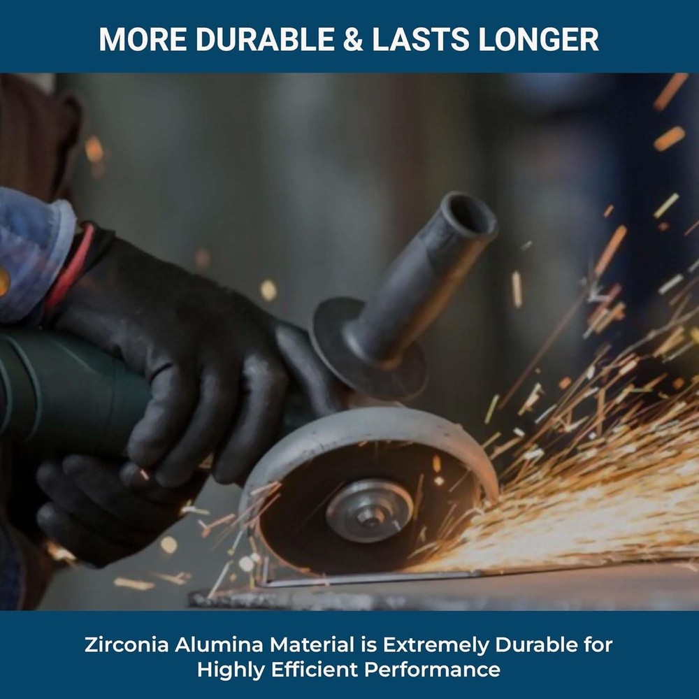 Versatile 4.5" Zirconia Grinding Discs - 40 Grit for Angle Grinder Efficiency