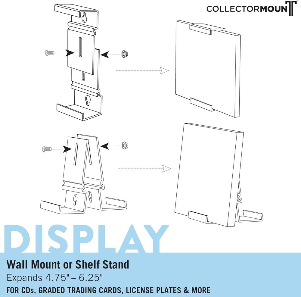 3-Pack Invisible CD Mounts: Adjustable Clear Display for Stylish Home Decor
