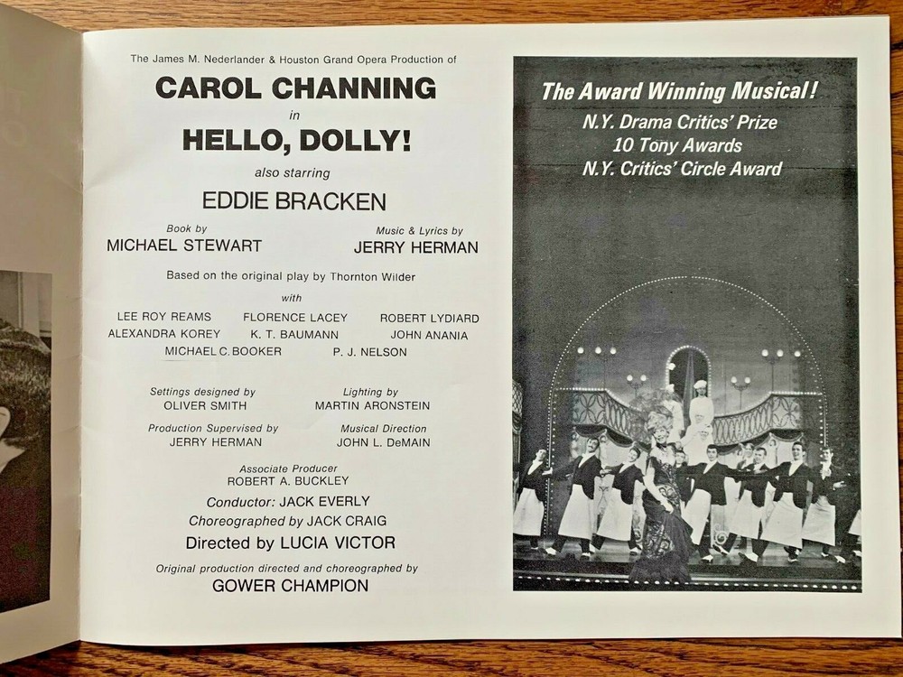 REDUCED!!! MINT !!!! VINTAGE!!! HELLO DOLLY BROADWAY PROGRAM
