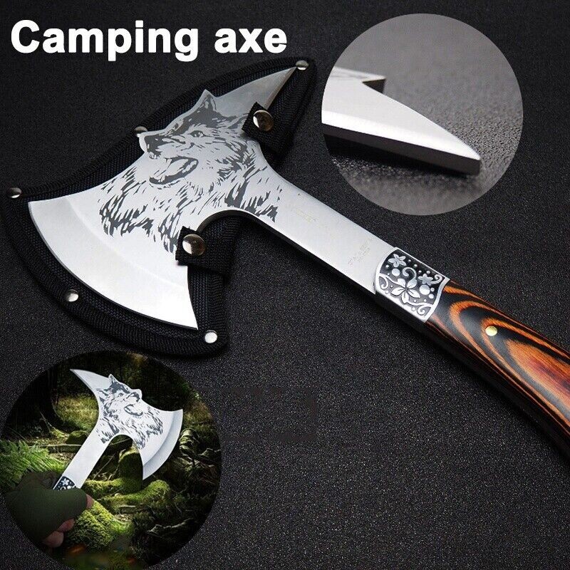 Multi function Camping Survival Axe Stainless Steel Short Handle Hand Tool Outdo
