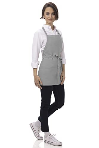Unisex Three Pocket Apron One Size Grey