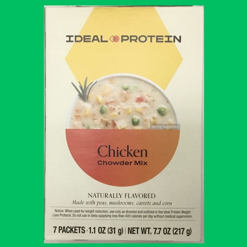 Ideal Protein Chicken CHOWDER Soup Mix - 7 packets