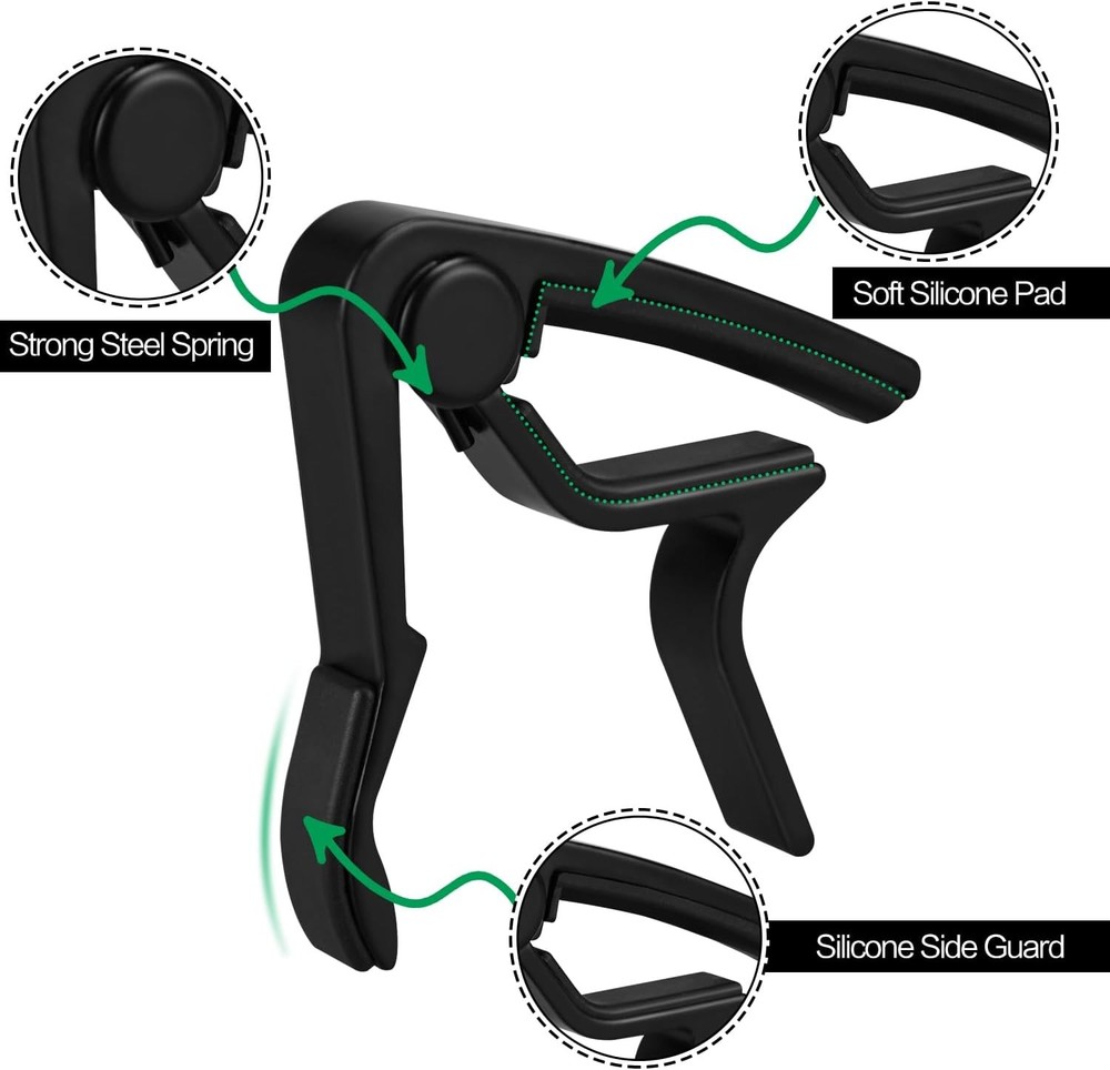 Guitar Capo Tuner Set, Accessories, Including 1 Random