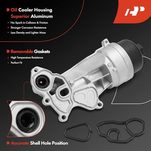 Engine Oil Filter Housing Adapter Assembly [with Gasket Kit] Compatible with