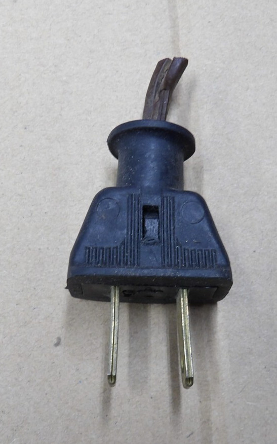 Vintage Eagle 15A Hard Rubber Electrical Plug