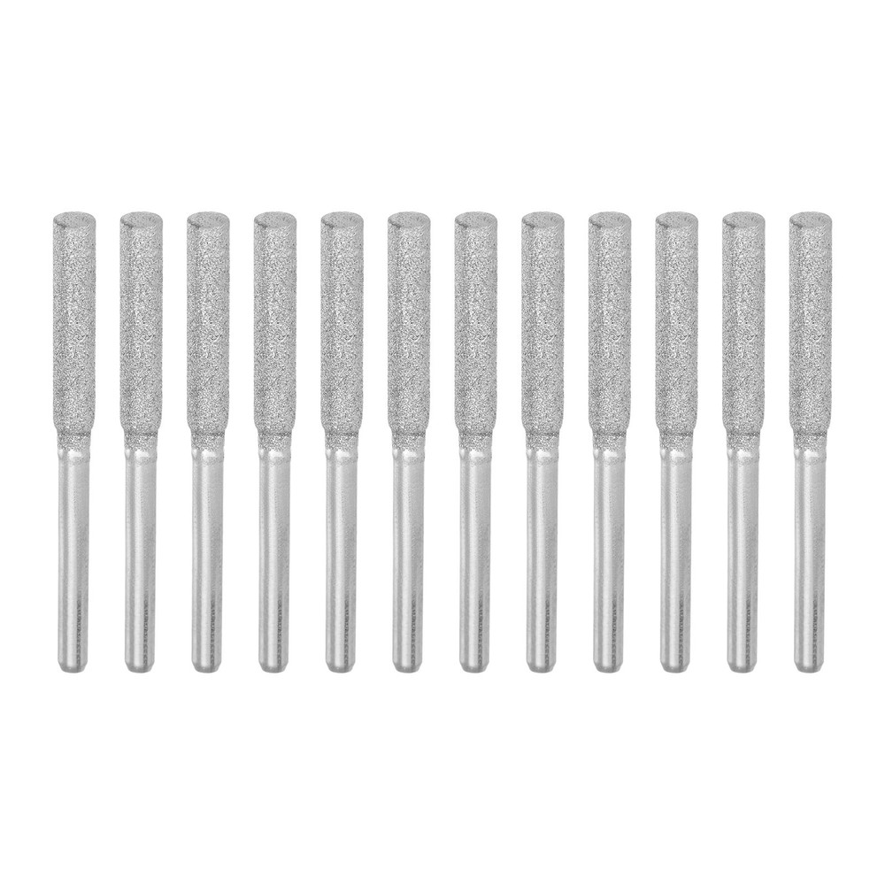 12pcs Diamond Coated Chainsaw Sharpener Bits 5/32" 4mm Grinder