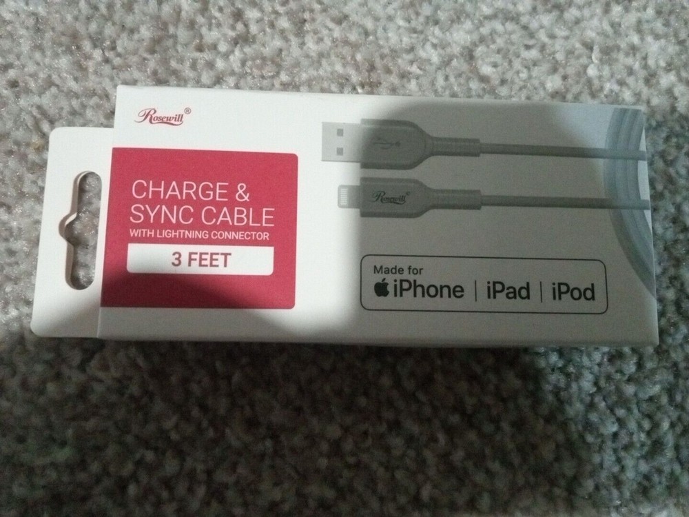 Rosewill iPhone Fast Charger Cable, USB-A to iPhone Cable 3FT