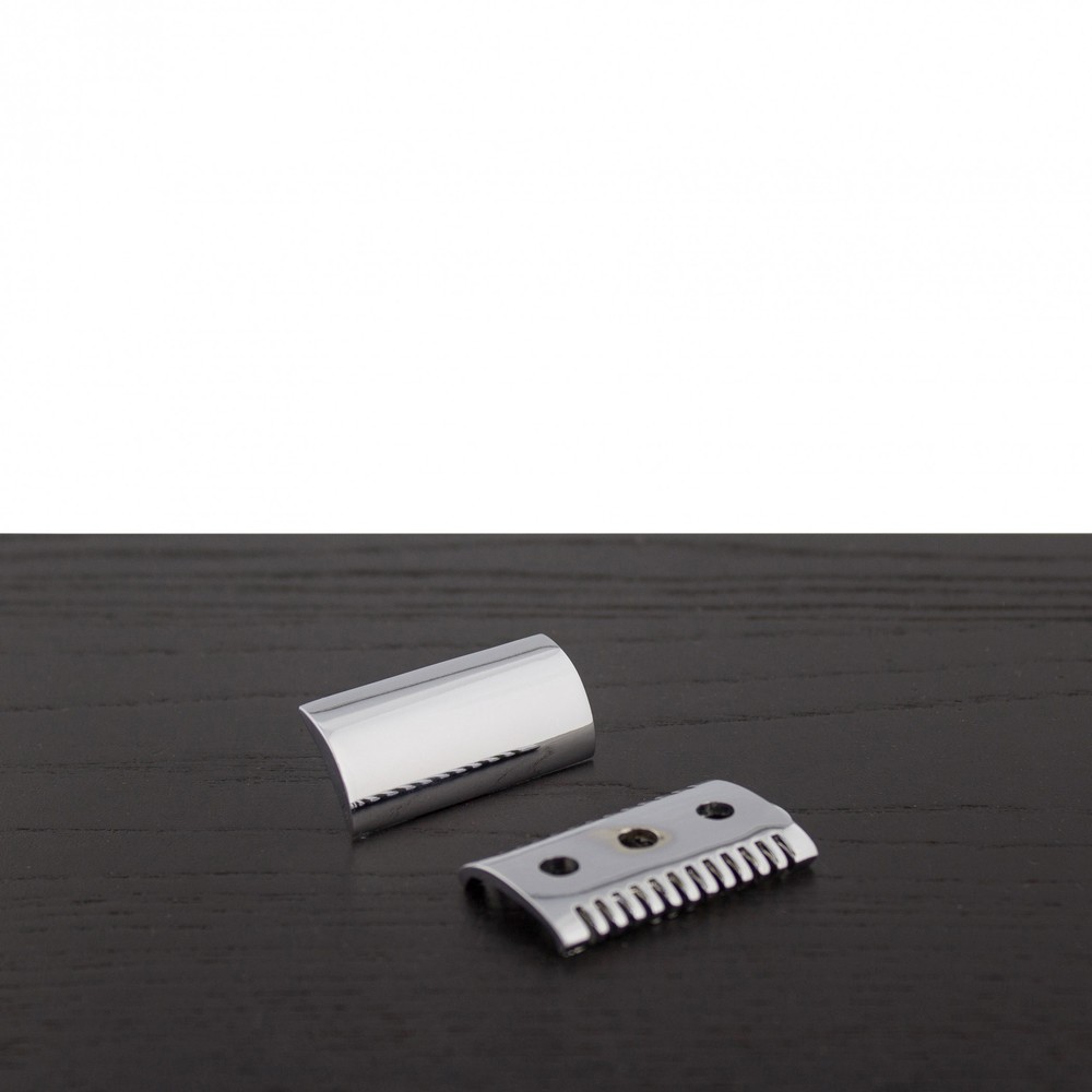 West Coast Shaving DE Razor Head, Open Comb, Chrome