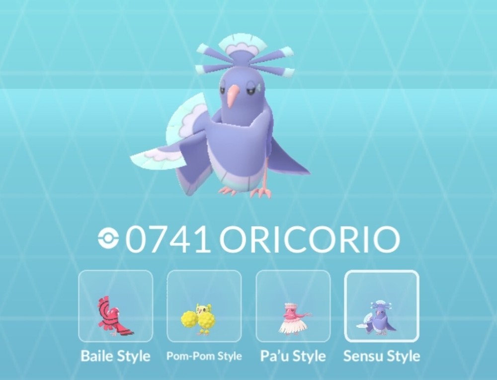 Pokémon Regional Oricorio Sensu Style Go TD