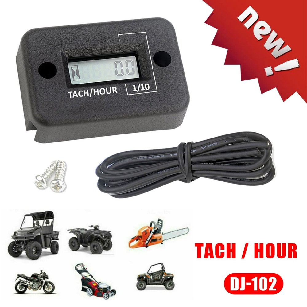 Digital Inductive Hour Meter Tachometer Accumulator Hour Meter Boat Motorcycle