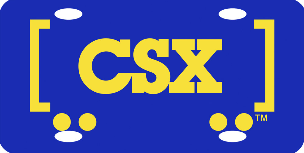 CSX Transportation Boxcar Logo Railroad Train License Plate