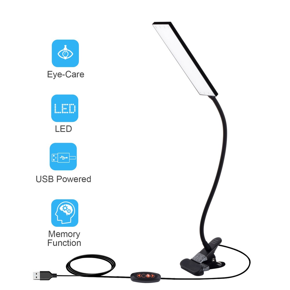 14LED Brightness 310lm Clip-On Book Light Adjustable Diffused Reading Lamp