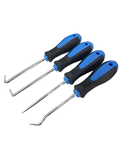 Precision Hook and Pick Set for Automotive | 4-Piece Hand Tools Blue