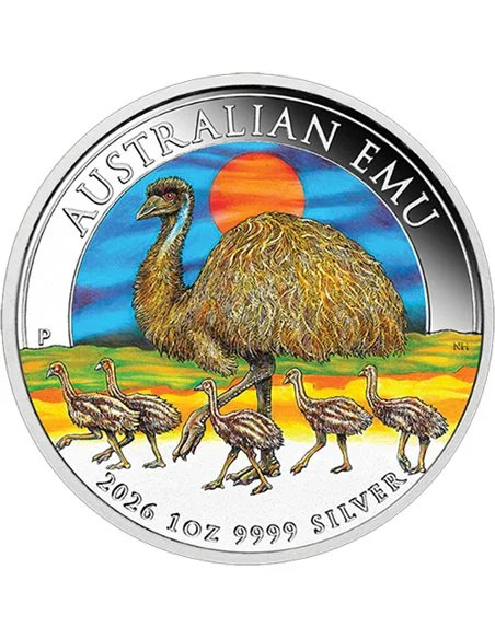 EMU Colored 1 Oz Silver Coin 1$ Australia 2026