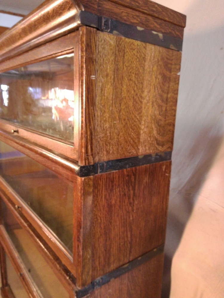 ANTIQUE GLOBE WERNICKE OAK STACKING BOOKCASE