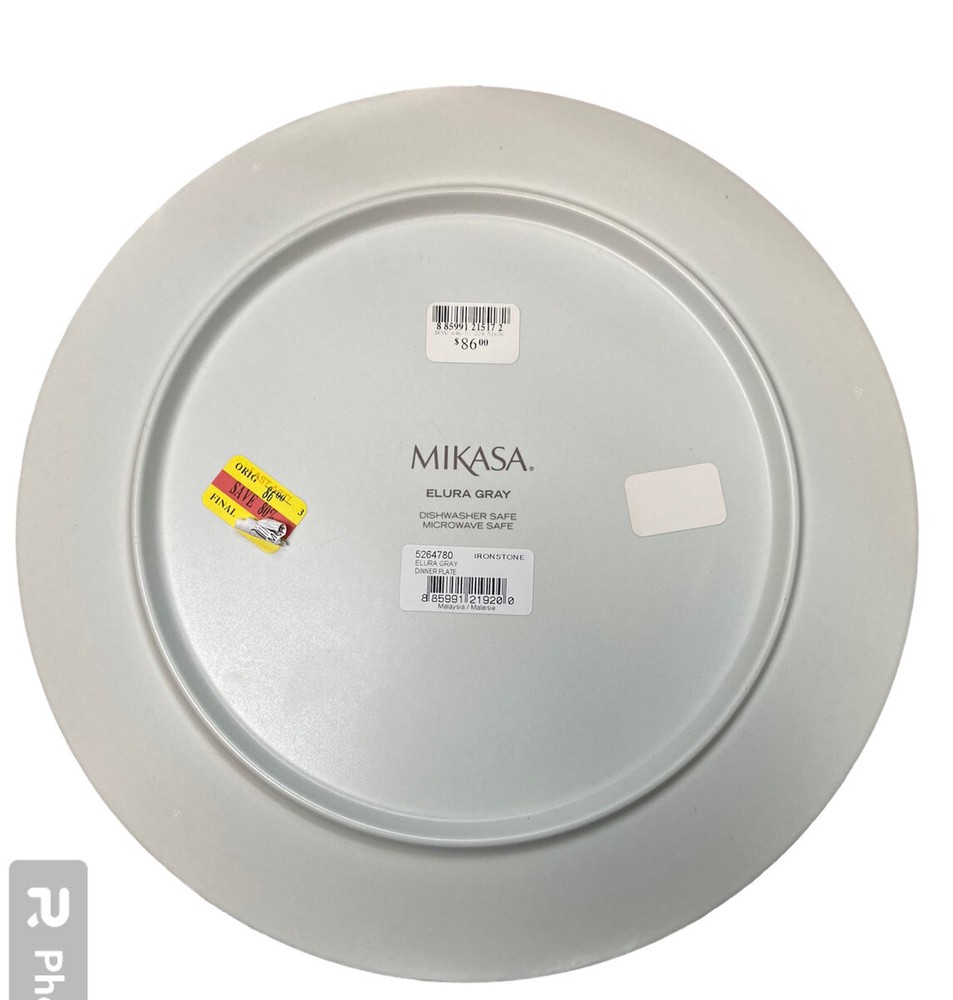 Mikasa Elura Solid Oval Platter Gray NIB