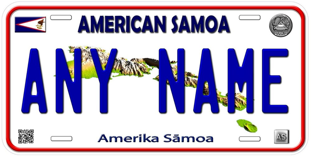 American Samoa Custom Personalized Novelty Car Tag License Plate