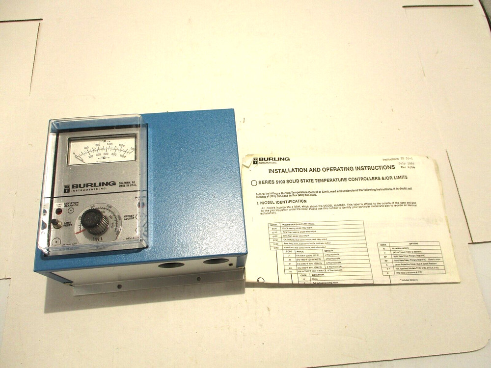 NEW BURLING 5120-K1-2-F 5100 SER. SOLID STATE TEMPERATURE CONTROLLER