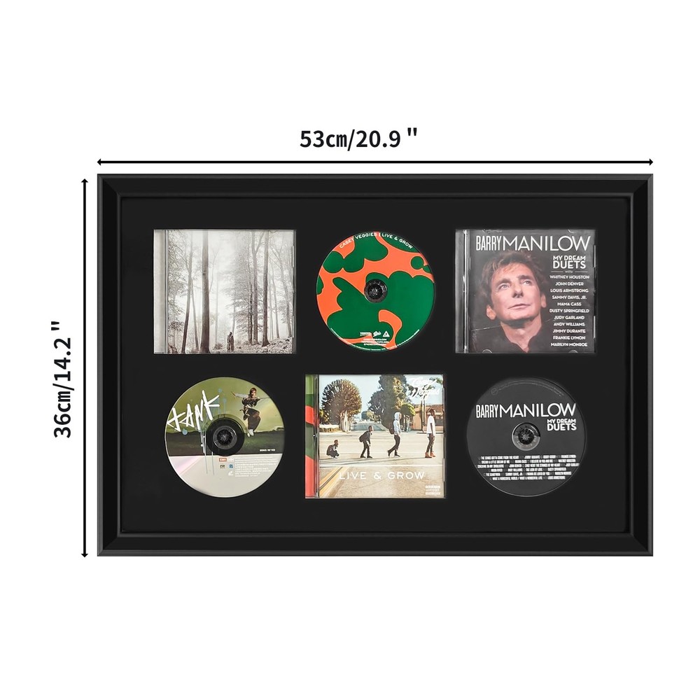 CD Case,DVD Holder,CD/DVD Display Frame,DVD Album Cover Frames Organizer Shel...