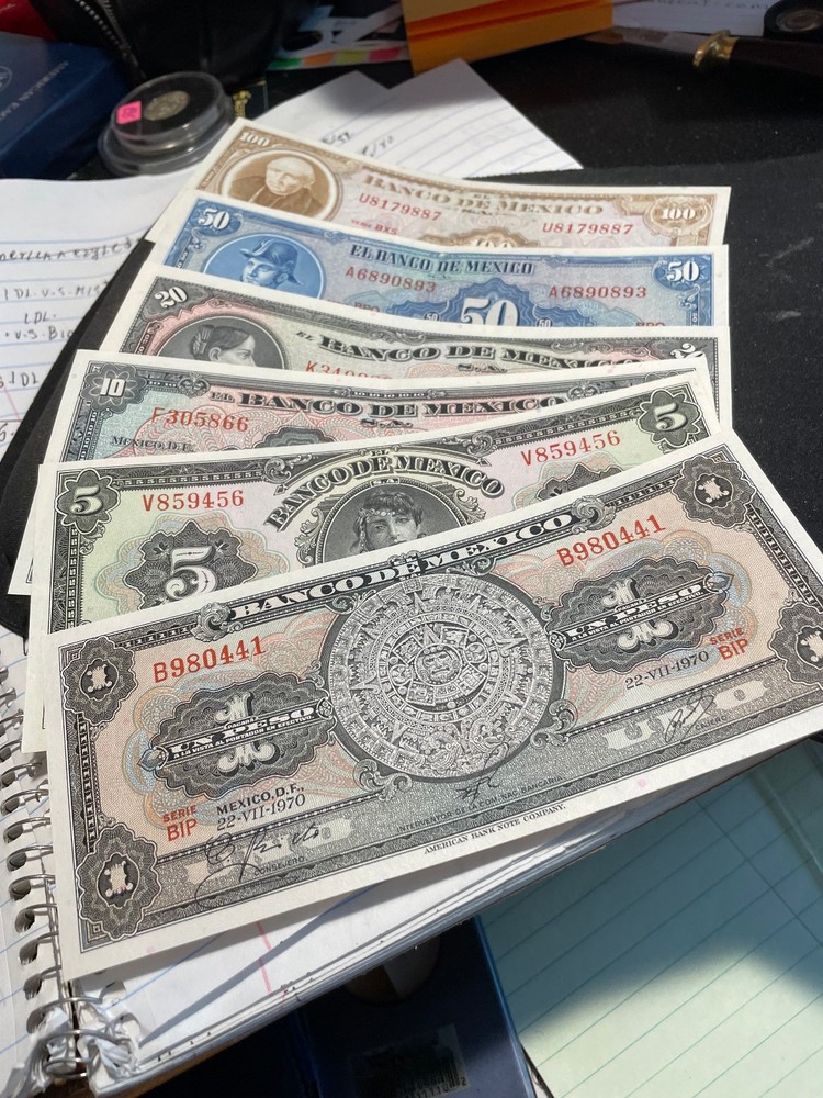 1-5-10-20-50-100- MEXICO NOTES [ UNC ]
