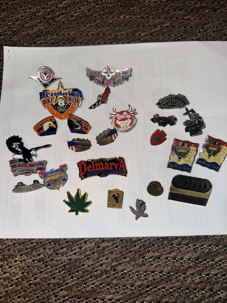 High Quality Vintage Motorcycle Biker Pins Set