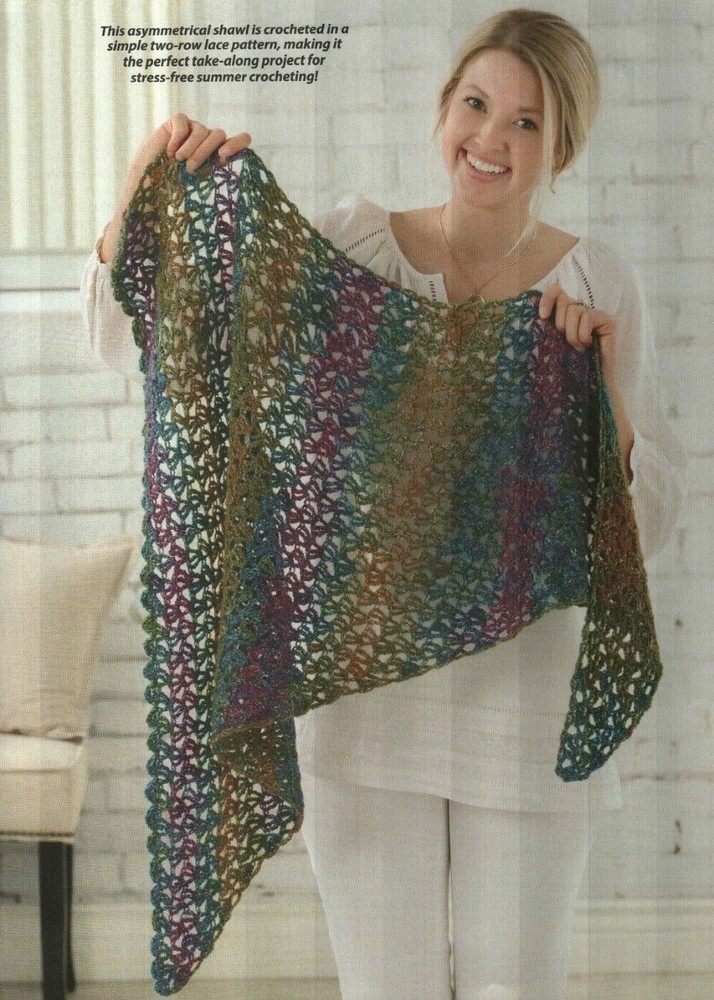 MARGO SHAWL WRAP WOMEN'S CROCHET PATTERN INSTRUCTIONS