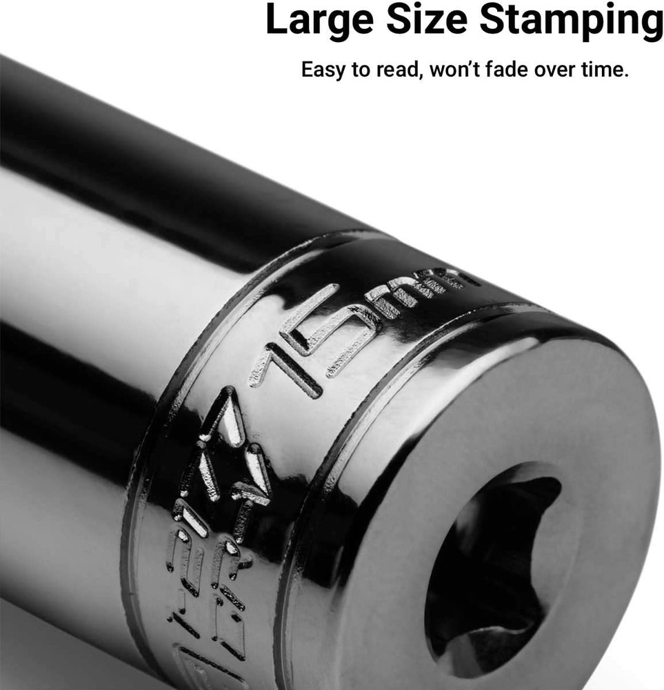 Capri Tools 10 Mm Deep Socket, 1/4-Inch Drive, 6-Point, Metric