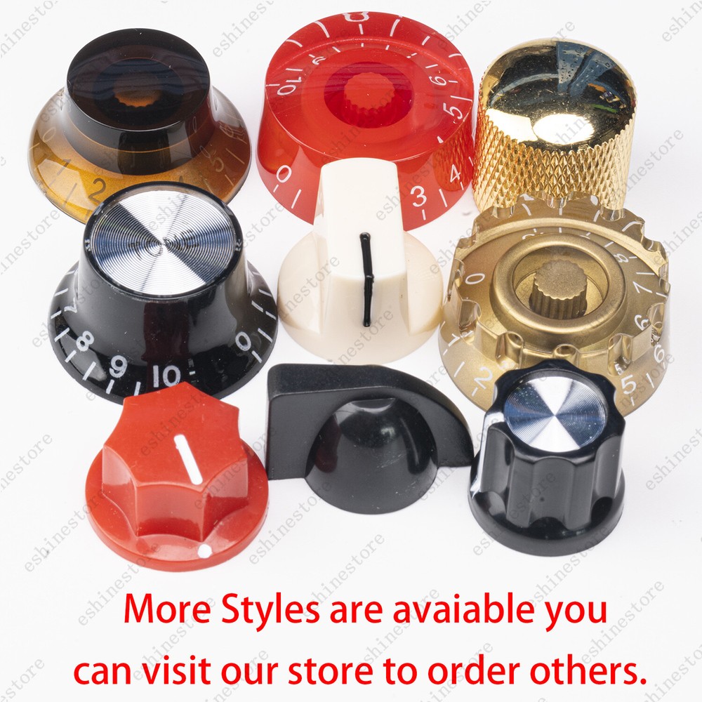 4 Pcs White/Gold Electirc Guitar Control Knobs Speed Knobs For Les Paul SG