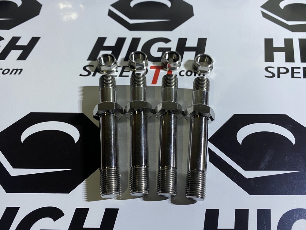 Titanium Sprint Car Radius Rod Upper Shock Stud 8pc Kit 3.375” Jet Nuts Included