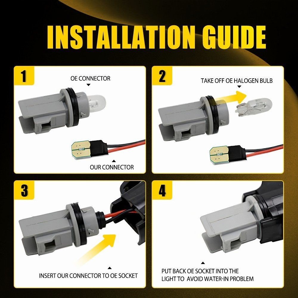 Pair Full LED Bright White License Plate Light Fits 2007-2016 Lancer Evolution