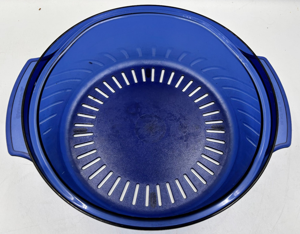 5 Pc Tupperware Microwave Stack Cooker #2193, #2196, #2195, #2210, #2192 - Blue