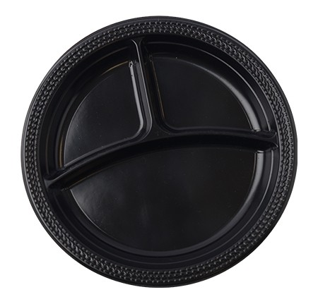 Fineline Settings ReForm 10.25" Plastic Dinner Plate, 17RP10PP, Black