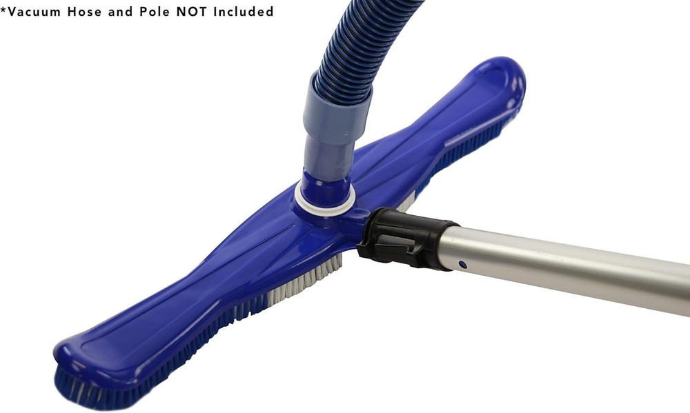 20-Inch Plastic Pool Wall Brush Compatible with Telescoping Poles Durable Nyl...