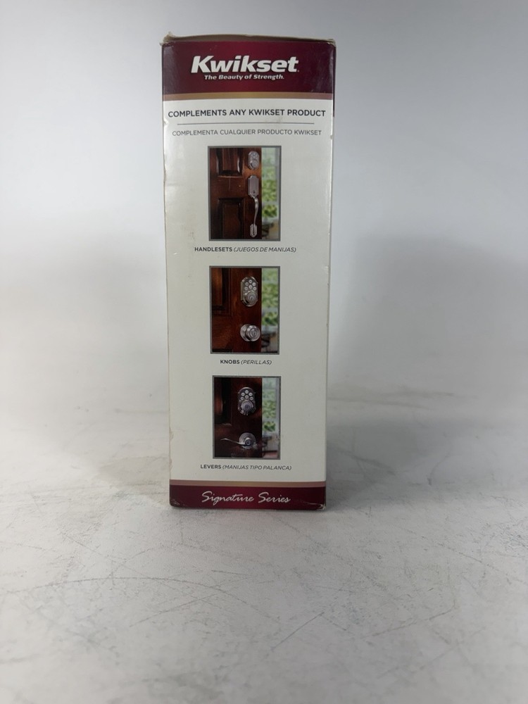 Kwikset SmartCode Silver Satin Keyless Touchpad Deadbolt Lock Front Door