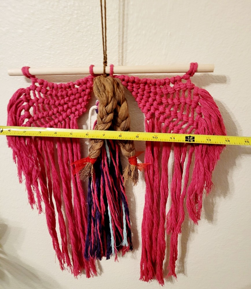 Macrame Handmade Wall Hanging Decor Crocheted Angel Doll Made From Cotton Thread