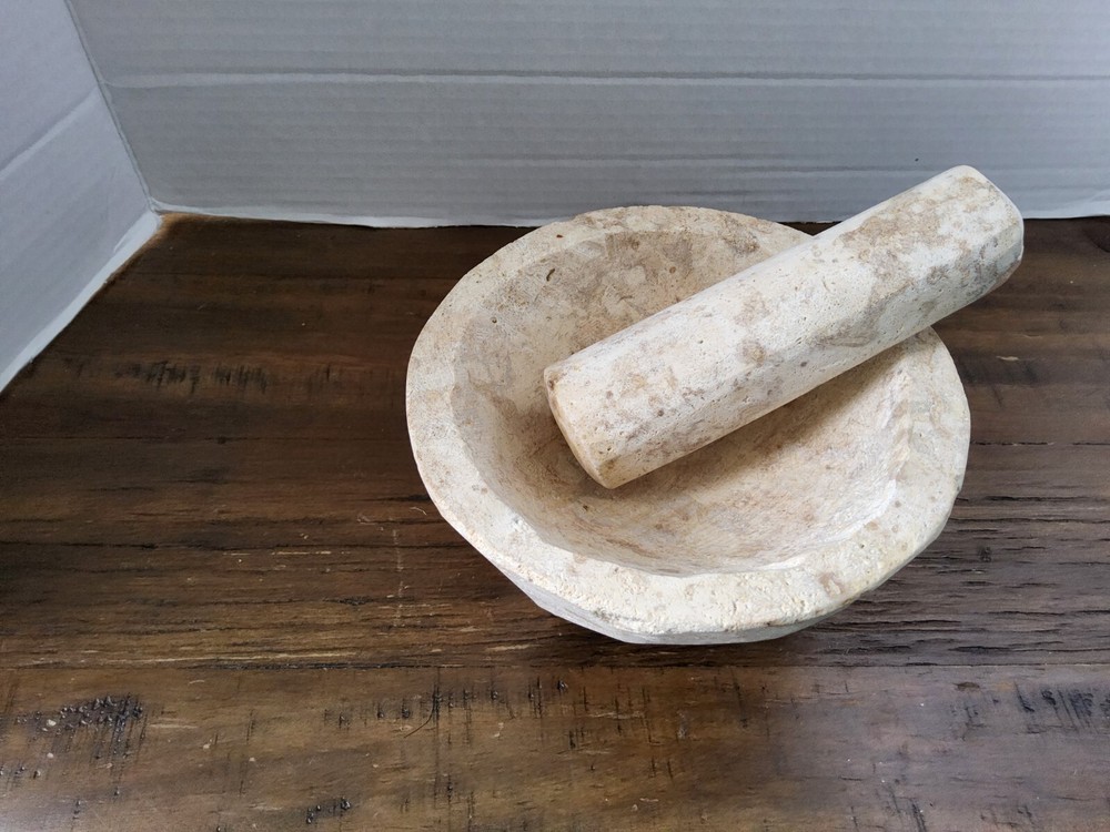 Hand Carved Vintage Stone Mortar & Pestle