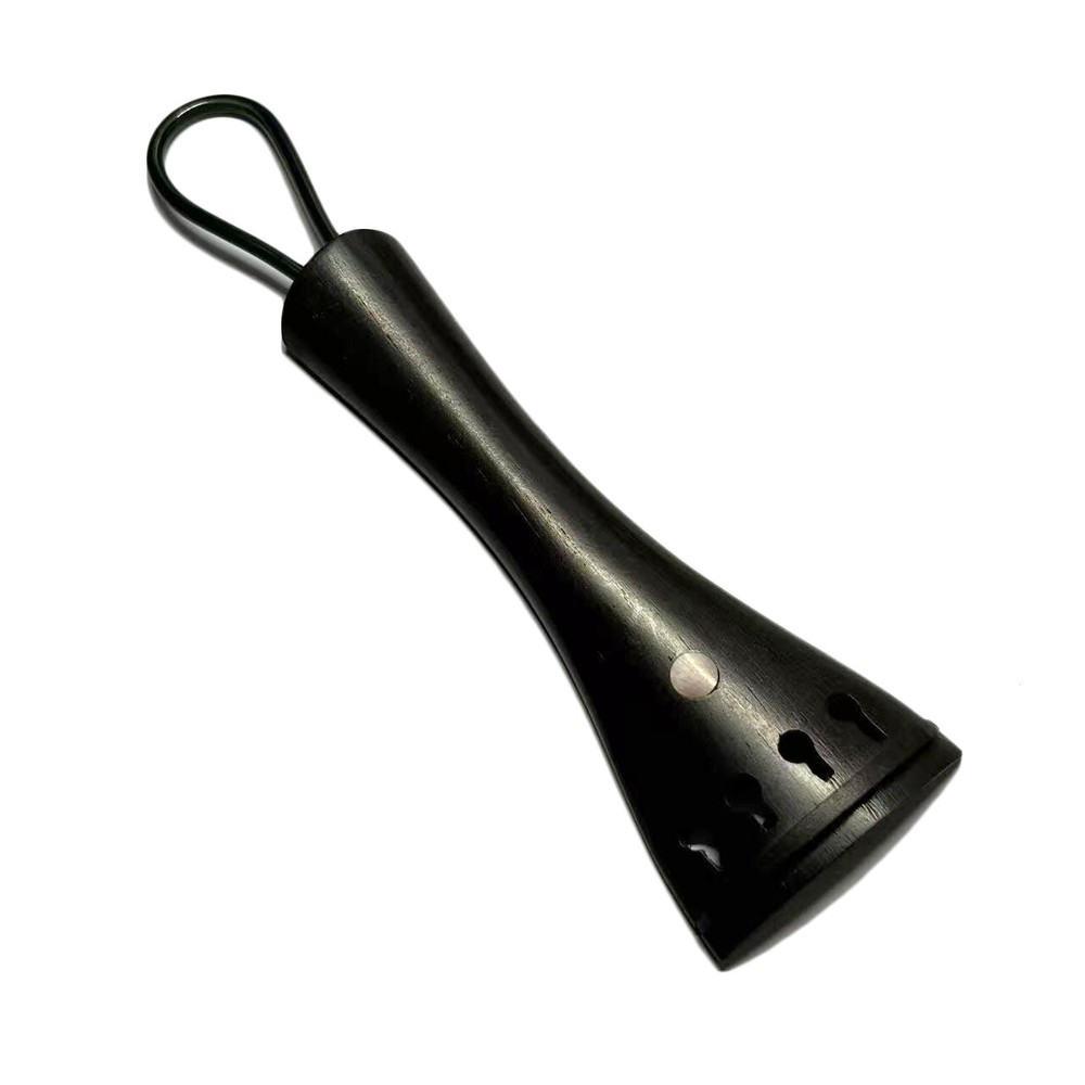 Violin Ebony Tailpiece Wood 1/4 Size String Accessory Abalone Eye Inlaid