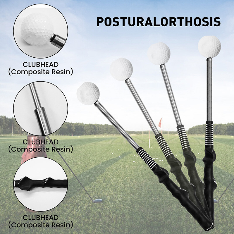 Golf Swing Trainer Aid Lightweight Stretchable Practice Rod Speed Training Aids