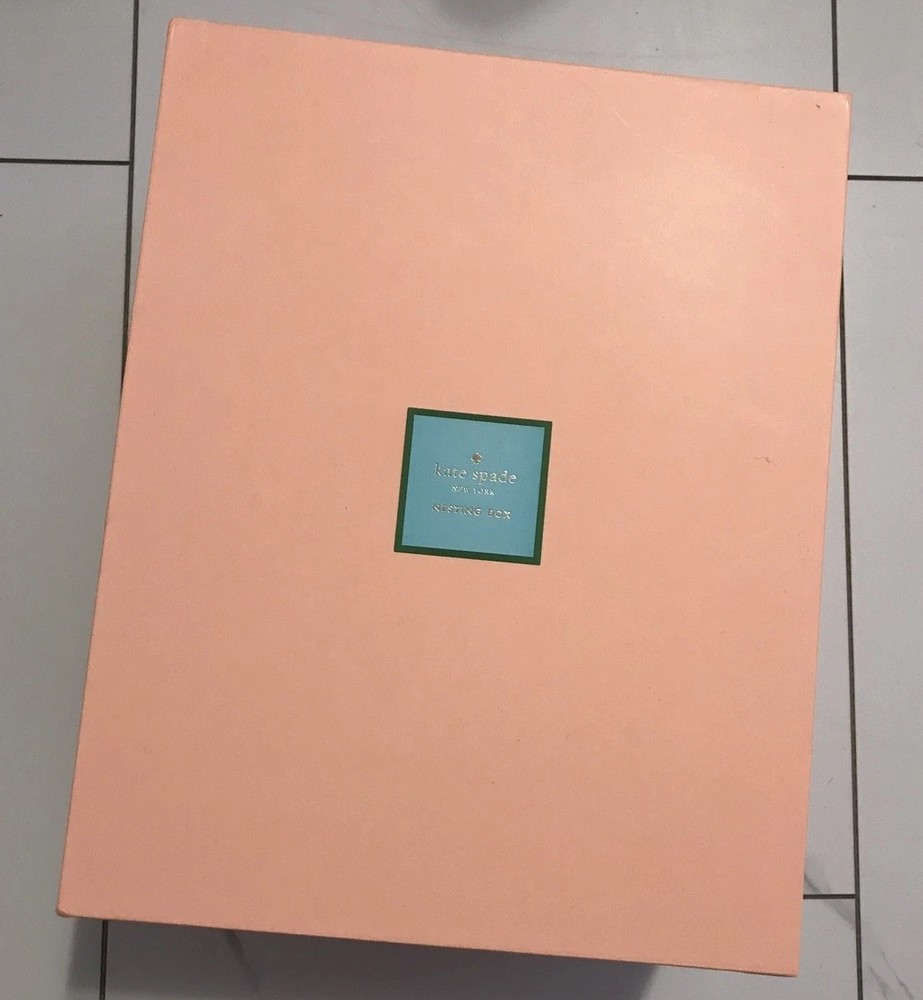 Kate Spade Giverny Nesting Salmon Color Box - NEW