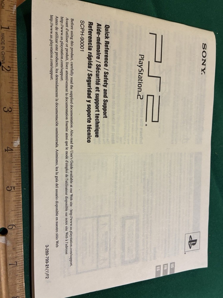 2007 SONY PLAYSTATION 2 PS2 - QUICK REFERENCE/SAFETY & SUPPORT GUIDE BOOKLET