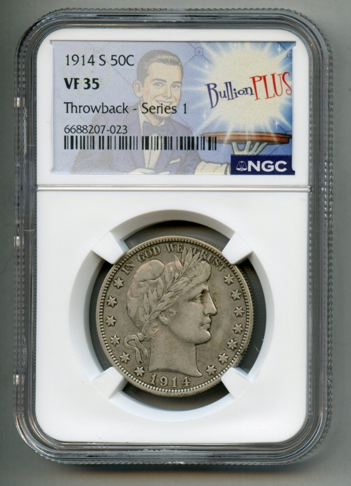 1914 S Barber Silver Half Dollar NGC VF 35