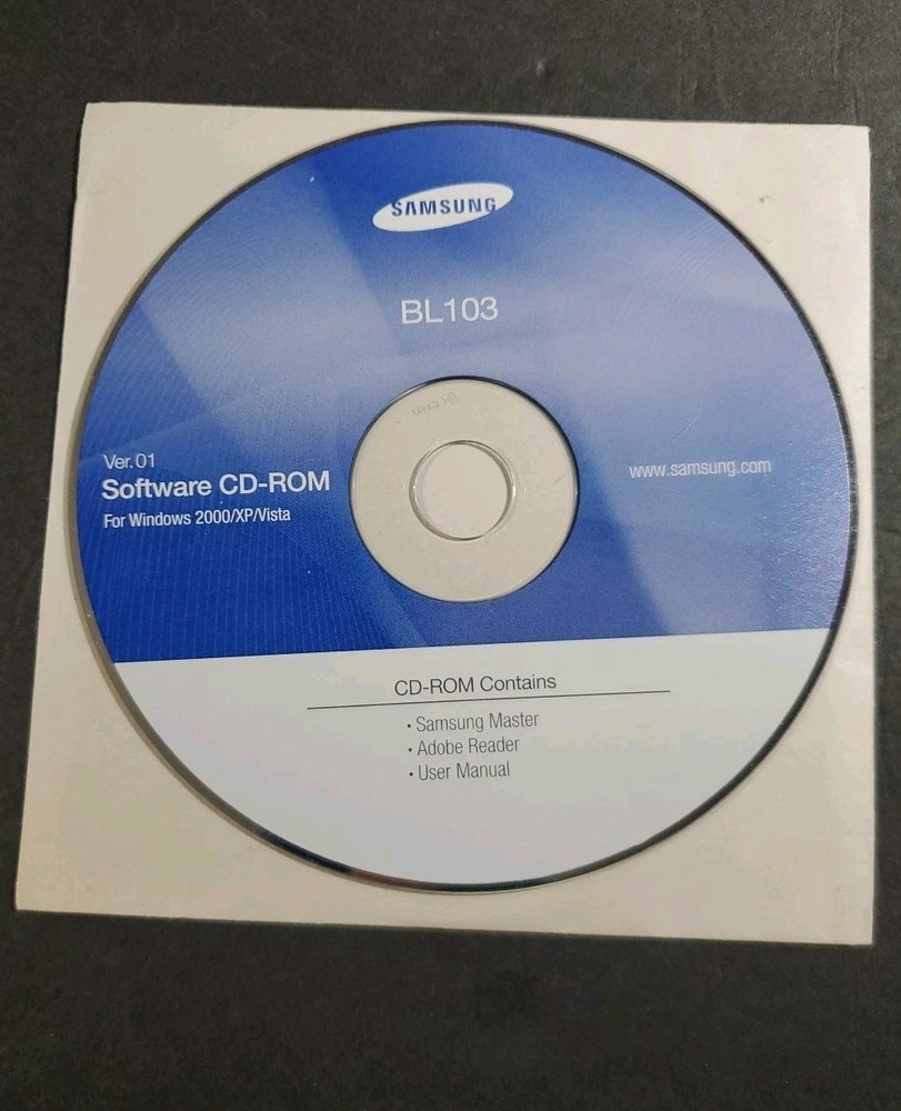Samsung BL103 Software CD-ROM Ver.01 Vintage 2000/XP/Vista