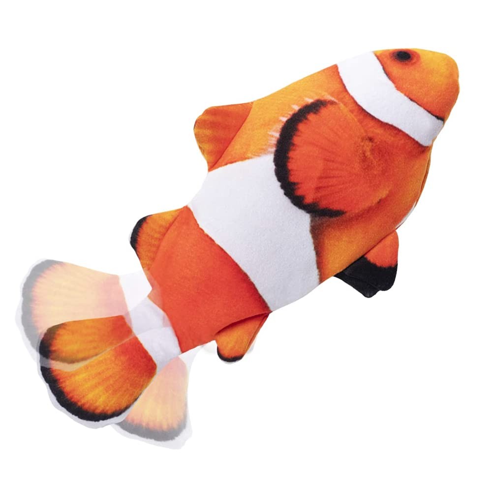 Tocirelo Cat Toy Flopping Fish - Interactive for 11 in, Clownfish