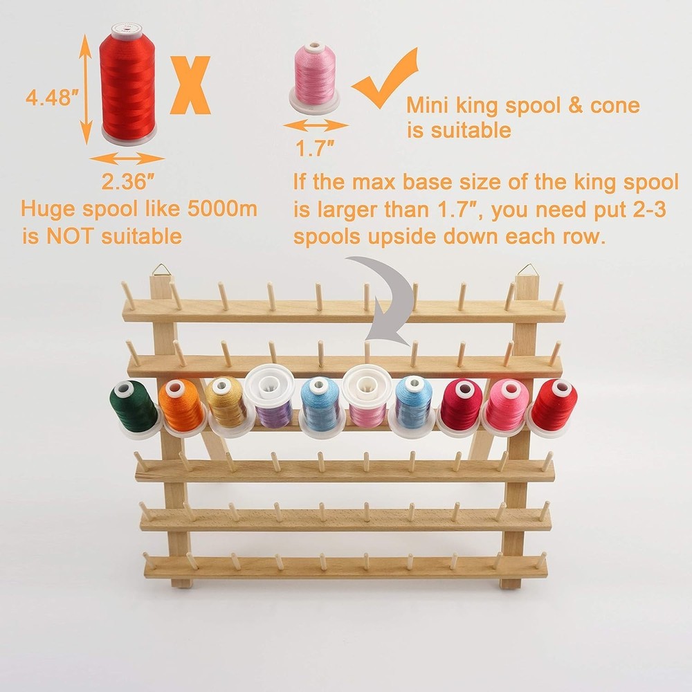Wooden Thread Holder for Sewing Threads