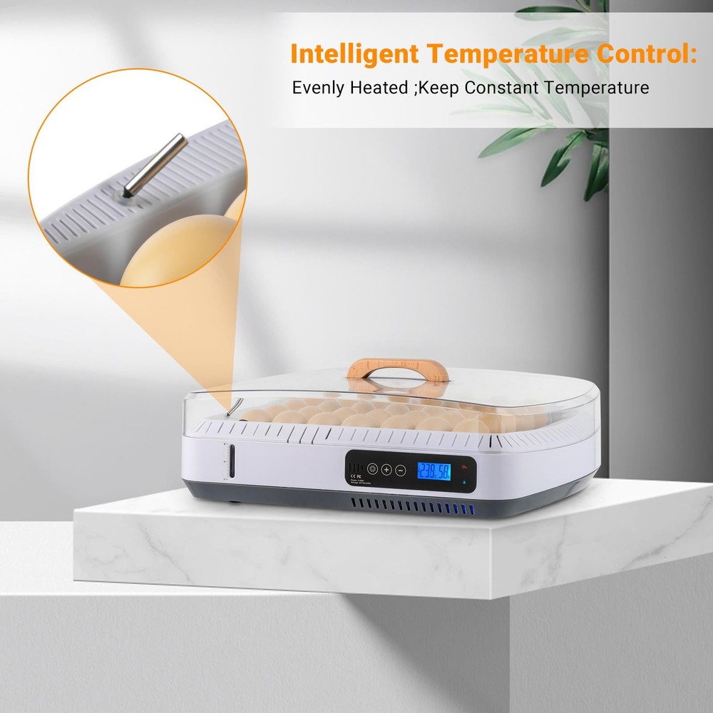 Smart Digital 35 Egg Incubator Pet Auto Turning Hatching Temperature Control